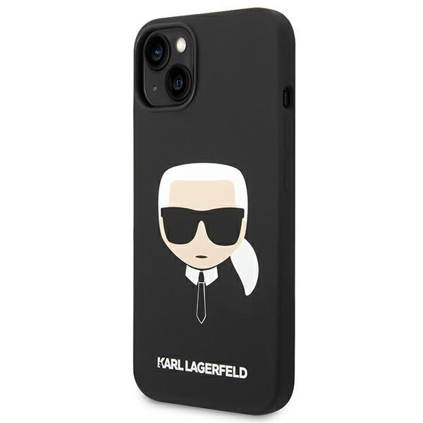 Etui KARL LAGERFELD Apple iPhone 14 Plus Silicone Karl`s Head Magsafe Czarny Hardcase